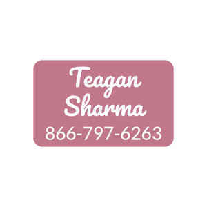 name and contact clothing labels dusty rose