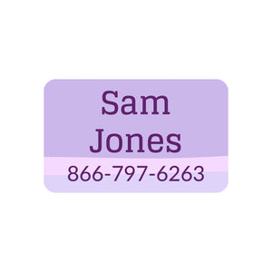 rectangle iron on labels ombre purple