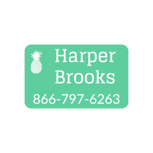 pineapple white contact clothing labels