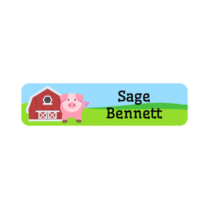 farm animals small rectangle name labels