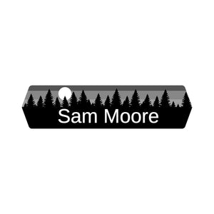 kids dishwasher safe stickers with forest silhouette and sky design