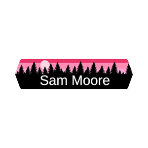 kids dishwasher safe stickers with forest silhouette and sky design