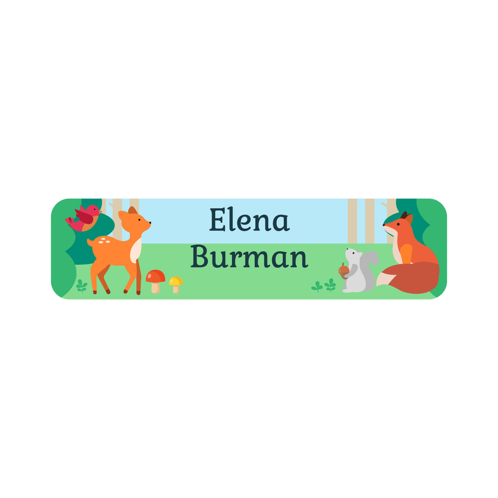Woodland Animals Name Labels for Kids