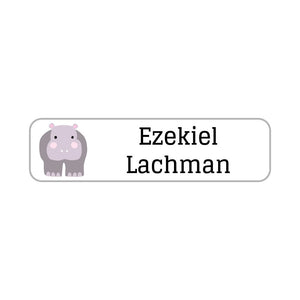 zoo animals small rectangle name labels