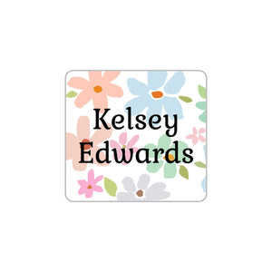 custom flower laundry labels