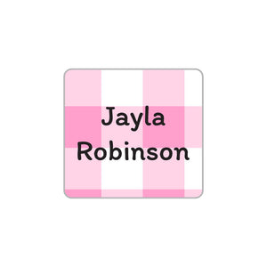 gingham square clothing labels