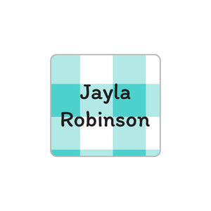 gingham square clothing labels