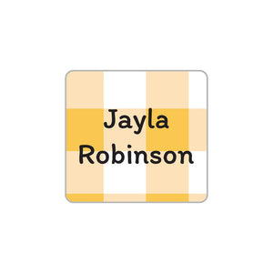 gingham square clothing labels