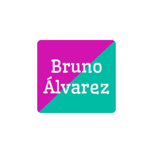 two-tone red violet turquoise square clothing labels