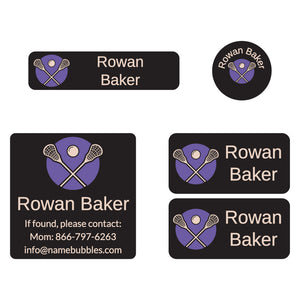 lacrosse purple sports labels pack