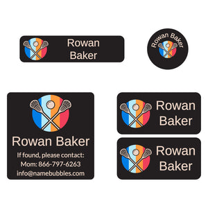 lacrosse sunset stripes sports labels pack