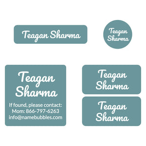 sports labels pack neutral color slate blue