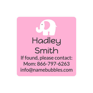 elephant baby pink contact stickers