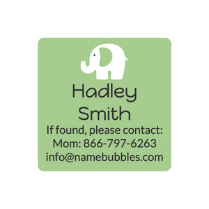 elephant muted green contact stickers