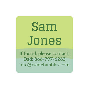 contact stickers ombre green