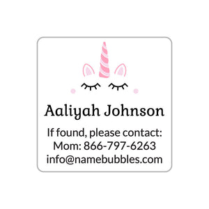 unicorn contact labels