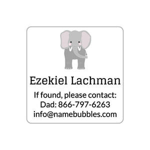 zoo animals contact labels