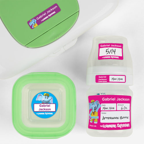 Breast Milk & Formula Infants Labels Pack | Name Bubbles