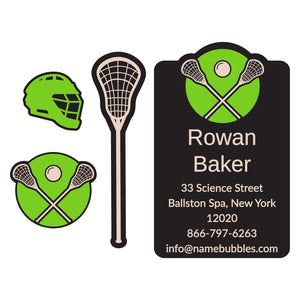 lacrosse lime green trunk labels pack