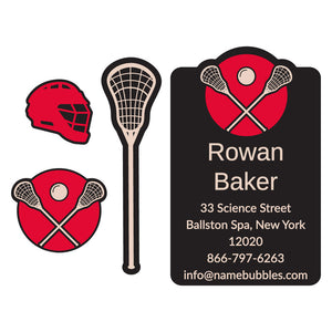 lacrosse red trunk labels pack