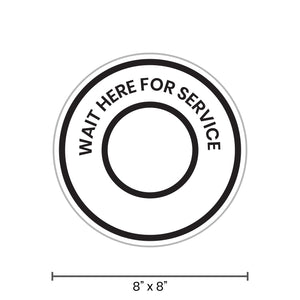 Wait Here For Service Floor Decals