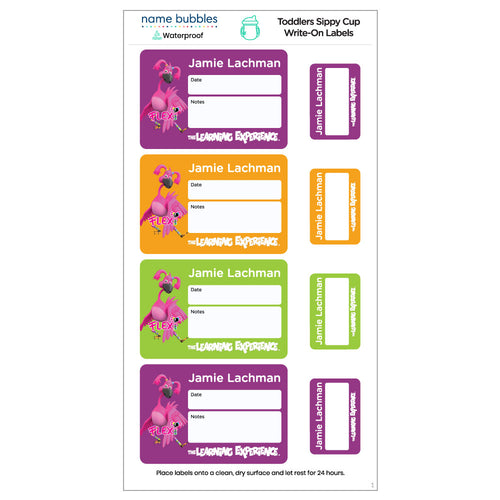 Toddlers Sippy Cup WriteOn Labels Name Bubbles