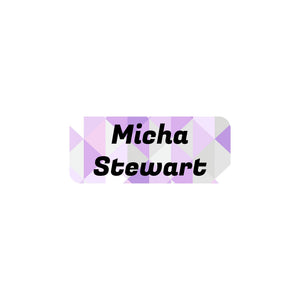 extra small clothing labels crystal prism amethyst