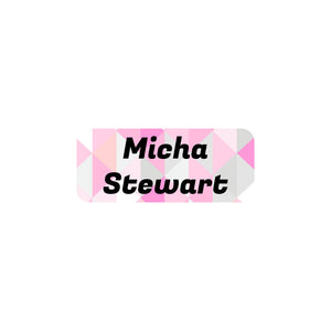 extra small clothing labels crystal prism rose quartz