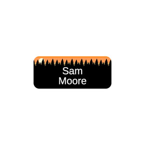 extra small clothing labels forest sky orange