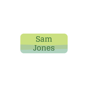 extra small clothing labels ombre green