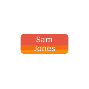 extra small clothing labels ombre orange