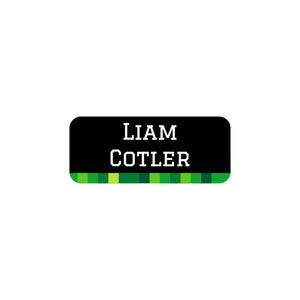 extra small clothing labels pixels green