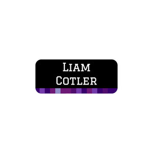extra small clothing labels pixels purple